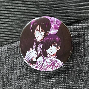 Значок аниме Темный Дворецкий Black Butler, диаметр 58 мм (ZNBLB 0011)