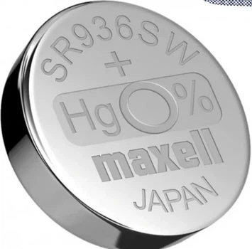 Батарейка для часов серебряно-цинковая Maxell 394 SR936SW AG9 194 LR45 LR936 Silver Oxide 1.55v (4115)