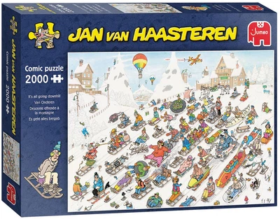 Puzzle Jumbo Jan van Haasteren It's all going downhill 2000 elementów 1110100026 (8710126000267)