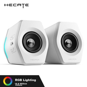 Игровая Bluetooth-колонка EDIFIER HECATE G2000, профессиональная настольная колонка 2.0 для киберспорта, компьютерная мультимедийная домашняя настольная колонка, сабвуфер для мобильного телефона, подарок, белая.
