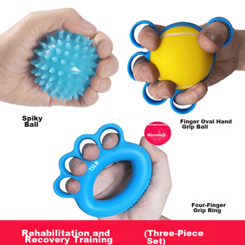 Тренажер для рук Duweike Grip Ball для реабилитации пожилых людей и детей, оборудование для упражнений для рук, набор из трех колец для укрепления пальцев.