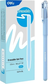 Упаковка гелевых ручек пиши-стирай Deli EG274-BL синий 3 шт (2000400812201)