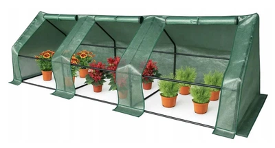 Садовая мини-теплица парник 295x95x95cm Ekspand TMF16-295X95X95-Z зеленая с верхними клапанами