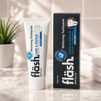 Зубная паста WHITEsmile flash с фтором, ксилитолом и гидроксилопатитом (лимон-мята), 75 мл