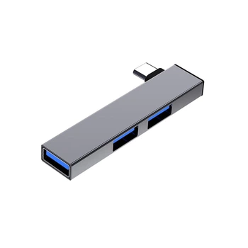 Адаптер (хаб) Type-C 3.1 на 3 USB 3.0 переходник черный