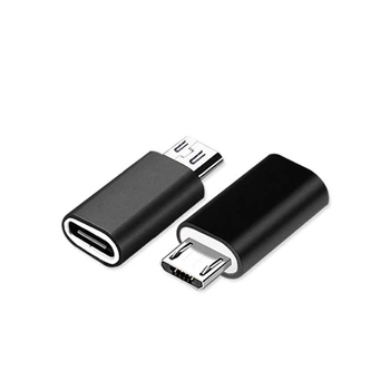 Переходник Type-C -мама на micro USB черный