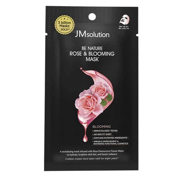 Тканевая маска увлажняющая с экстрактом розы JMSOLUTION Be Nature Rose & Blooming Mask, 1 шт