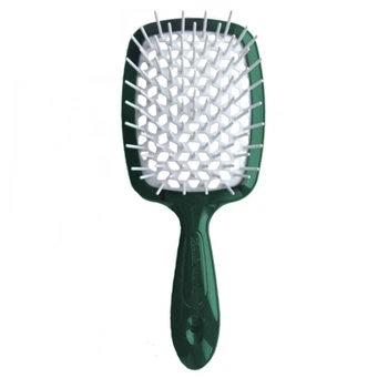 Расческа Janeke SUPER BRUSH изумрудная с белым