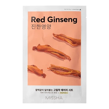 Тканевая маска с экстрактом красного женьшеня MISSHA Airy Fit Sheet Mask Red Ginseng, 1 шт