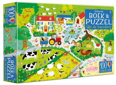 Пазл Usborne На фермі з книгою 100 елементів (9781474962339)