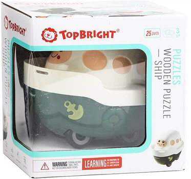Пазл деревянный Top Bright Harbor с кораблём 24 элемента 130912 (6971325131356)