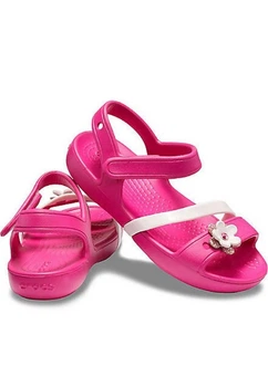 Дитячі босоніжки Crocs Lina charm C7 23-24р малиновий
