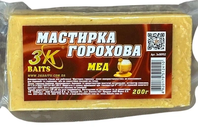 Мастырка 3kBaits гороховая (мед) 200 г,3к00952