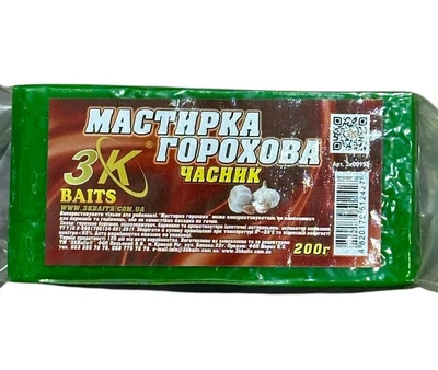 Мастырка 3kBaits гороховая (чеснок) 200 г,3к00953