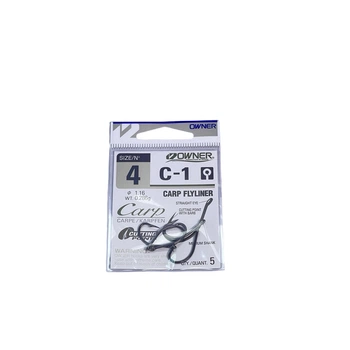 53261 - №4 Крючки "OWNER" C-1 CARP FLYLINER w/EYE (JAPAN),C-1-53261-04