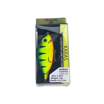 Воблер GLADIATOR \"KARAS\" 7.5cm.13g Цвет 21,7407000000512