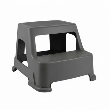Табурет-ступенька 43×38×28,5 см, противоскользящий, Темно-серый (059-BLACK)