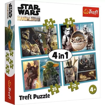 Пазлы Trefl Star Wars 4в1 Мандалорец (34397)