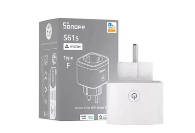 Розетка розумна Sonoff S61S Matter WiFi Type F 16A з моніторингом енергії