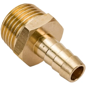 Переходник с наружной резьбой 1/4" на шланг 6мм, латунь AIRKRAFT MH04-04