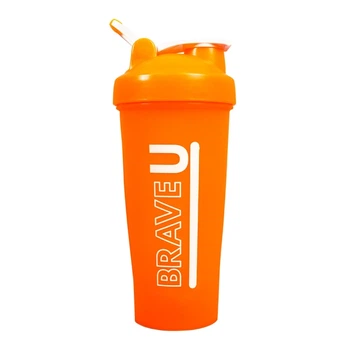 Шейкер с металлическим шариком Brave U Shaker With Metal Ball 600 мл оранжевый