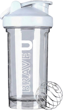 Шейкер для спортивного питания Brave U Premium Shaker 500 мл белый
