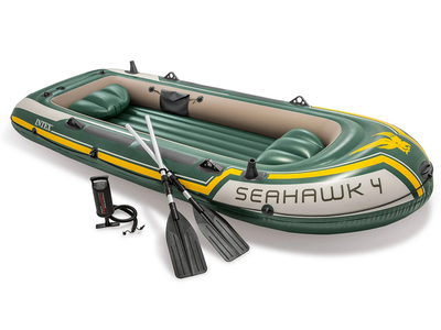 Човен надувний Intex Seahawk 4 351 x 145 x 48 см, зелений