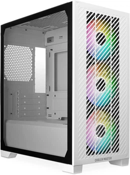 Корпус Cooler Master Elite 301 ARGB White / Micro-ATX / Mini-ITX / 3x120mm ARGB / Glass / USB Type-C