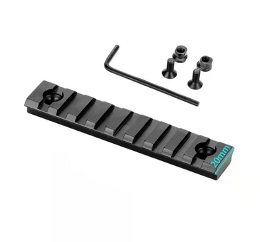 Планка Пикатини для цевья M-LOK 9 слотов