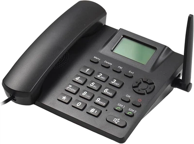 Стационарный телефон DDK995+ с двумя SIM-картами, поддержкой GSM850/900/1800/1900 МГц Черный