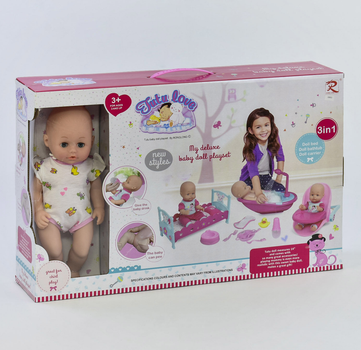 Пупс функциональный Rocet 6860 с аксессуарами, в коробке