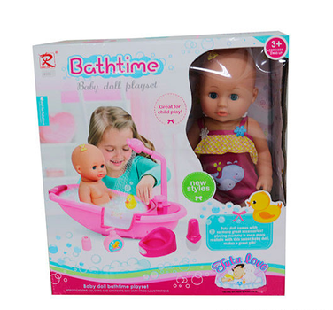 Пупс функциональный Rocet 8105 с ванночкой, в коробке