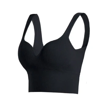 Жіночий 3D топ Lesko 2765# Чорний XXL з моделюючим ефектом пушап з глибоким декольте подовжений