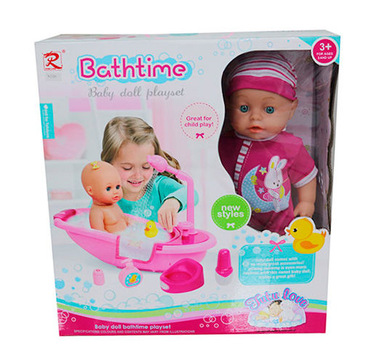 Пупс функциональный Rocet 8106 с ванночкой, в коробке