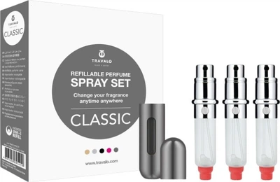Zestaw atomizerów Travalo Classic ciemnoszary 3 x 5 ml (4897028697369)