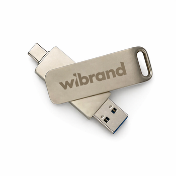 Портативный SSD Wibrand Wolf 2TB USB 3.2 Gen.2 Type-C/Type-A Read/Write 1000MB/s Silver