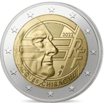 Монета 2 євро Жак Ширак. Франція UNC