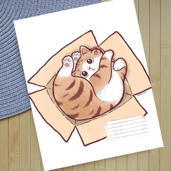 Тетрадь Котик Cat на скобе 18 листов линия (32534)