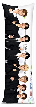 Подушка обнимашка Stray Kids Группа бенд 02 Плюшевая подушка с рисунком размер 130*40 см