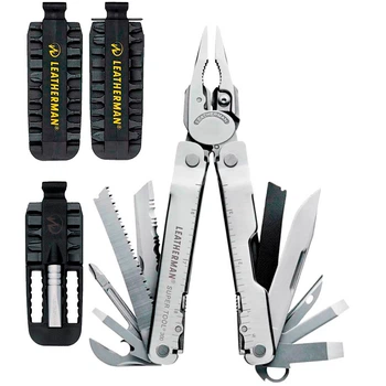 Набір Мультитул Leatherman Super Tool 300 831148+Перехідник під біти Leatherman + Комплект біт Bit Kit 2 половини