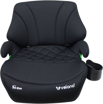 Бустер Velano Gravo i-Size 125–150 см ISOFIX з підставкою для склянки black (4820296760473)
