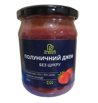 Джем без сахара клубничный, 500 г