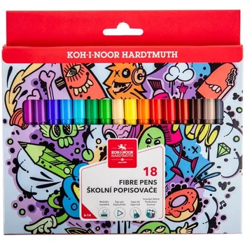 Фломастери Koh-i-Noor Teenage 18 кольорів (771002/18)