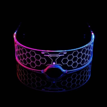 Светодиодные LED очки 7 цветов и 4 режима, KingCorey