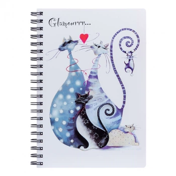 Зошит А4 120аркушів клітинка YES пластикова обкладинка Glamour Cats