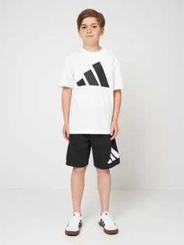 Дитячий літній комплект (футболка + шорти) Adidas J Bl T-Set JC9715 134-140 см Білий (4067905742097)