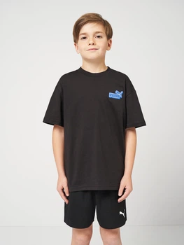 Подростковая футболка для мальчика Puma Essentials Logo Lab 69338801 158-164 см Puma Black (4069161656514)