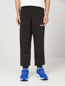 Підліткові спортивні штани для хлопчика Puma Essentials 2 Color No.1 Logo 69389261 158-164 см Puma Black-Apple Spritz (4069161993107)