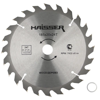 Диск пильний по дереву - 185x20 24 зуб. (HAISSER)