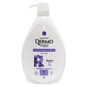 Крем-мило рідке зволожуюче DERMOMED cremadisap.disp. talco&iris 1000 мл.